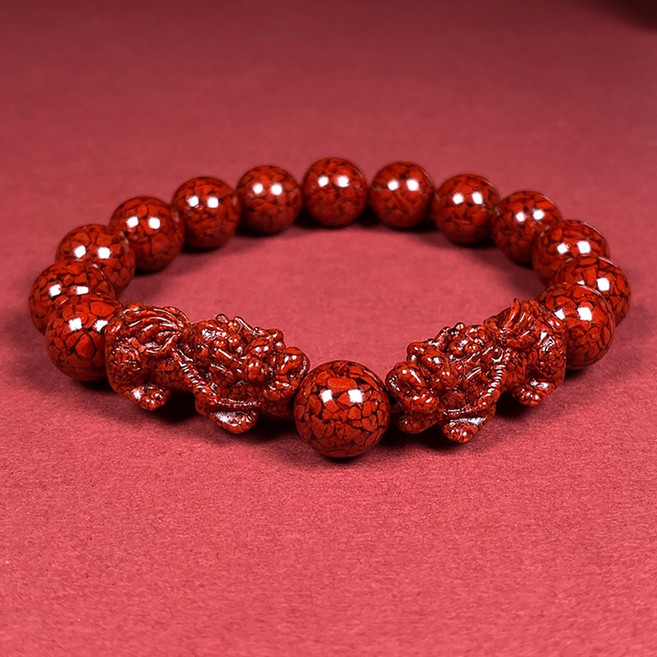 이레오몰 고함량 경면주사 쌍비휴 팔찌 L-1013