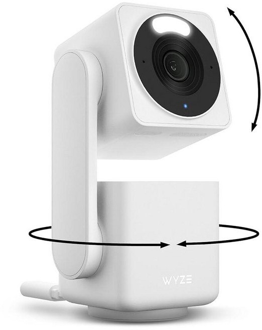 WYZE Cam Pan v4 4K 스마트 보안 카메라 가정 보안 아기 및 애완동물용 AI 실내/실외 카메라 컬러 나이트 비전 360° 팬/틸트/8 x 디지털 줌 2, WYZE Cam Pan v4, 4K 스마트 보안 카메라, 1개