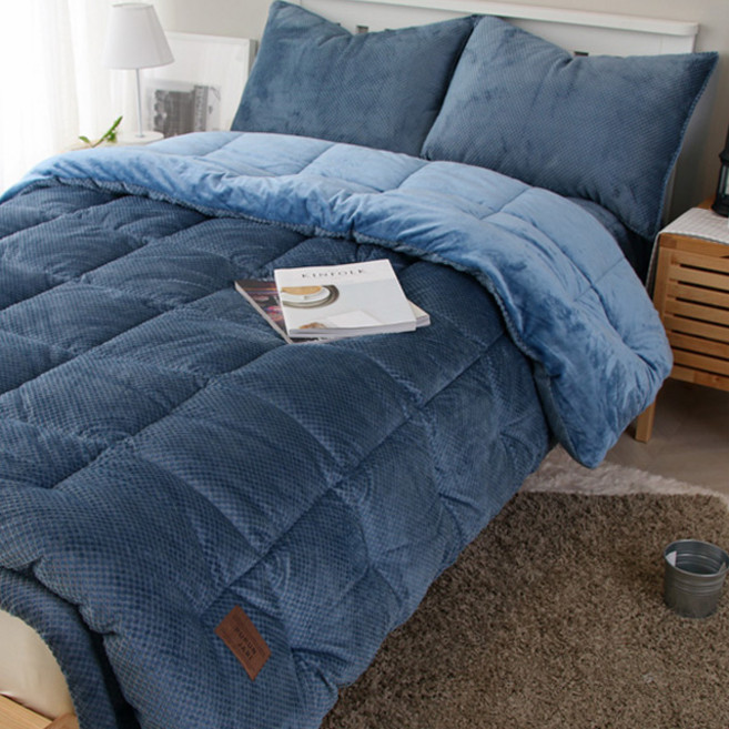 따뜻한 겨울 침구 프리미엄 모노 극세사 차렵이불