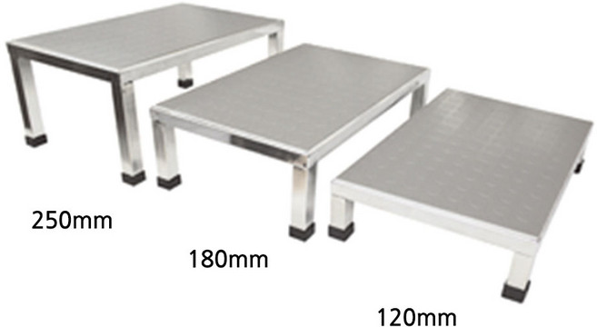 천양사 발판(1단 스텐) 430x300x120mm CY-2818, 1개