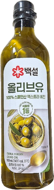백설 엑스트라버진 올리브유 900ml 1개