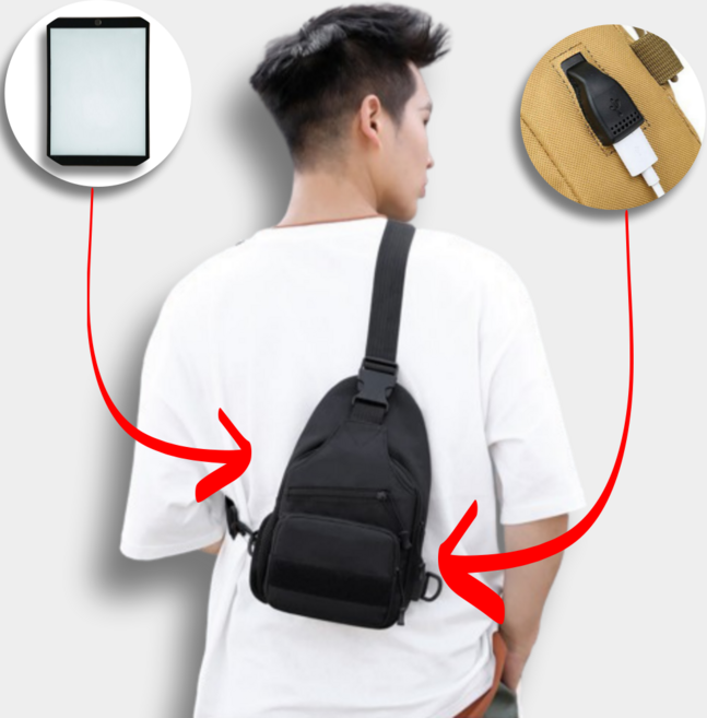 코슈어 데일리 USB 힙색 슬링 크로스 백 메신저백 숄더 가방