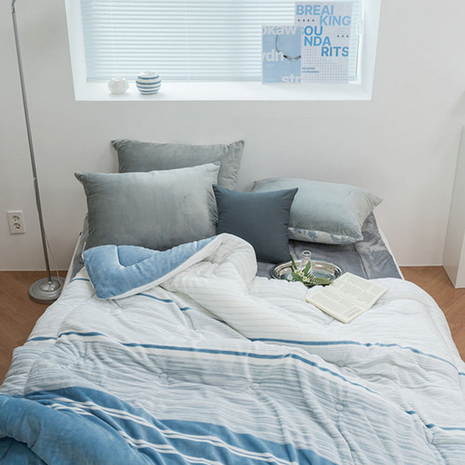 로이 부드러운 극세사 밍크 양면 차렵 이불 SS