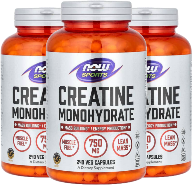 나우푸드 크레아틴 일수화물 4500mg 240캡슐 3통, 3개, 240정