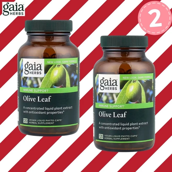 Gaia herbs 올리브잎 Extract 680mg 120캡슐 2개, 120정 - 쿠팡