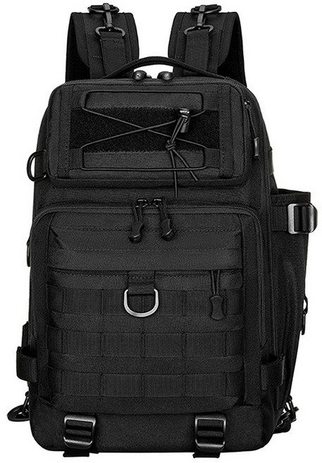 다용도 낚시 공구 수납 백팩, 블랙