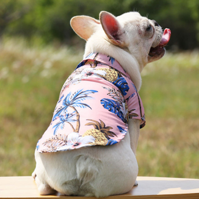 [앨리펫] 알로하셔츠강아지옷, 핑크, 1개