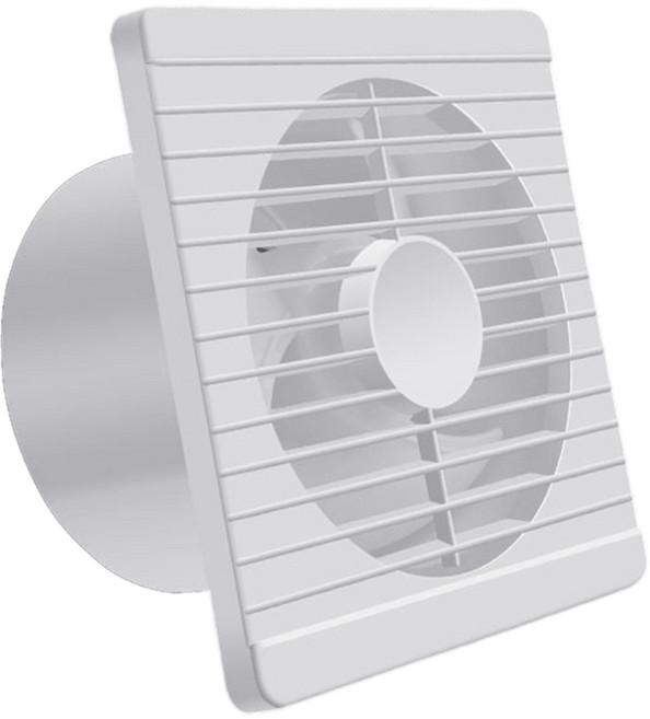 소형 습도 감지 환풍기 4인치 저소음 욕실 배기 시스템 방수 역류 방지 벽걸이형