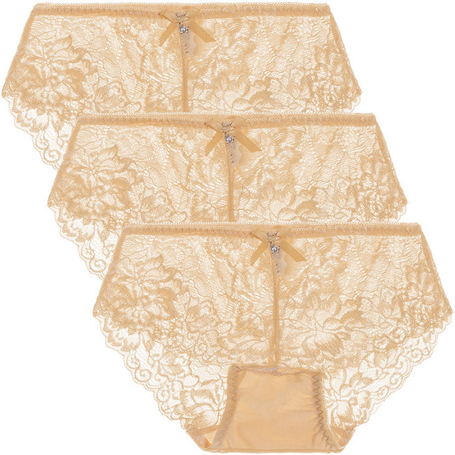 아이엠속옷 여성 레이스팬티 3매세트 망사팬티 여자팬티세트