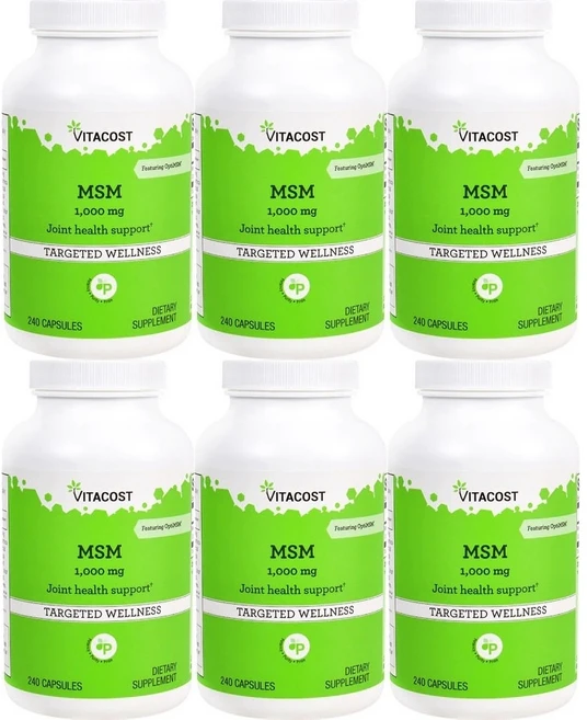 비타코스트 MSM 식이유황 1000mg, 6팩, 240정 - 쿠팡