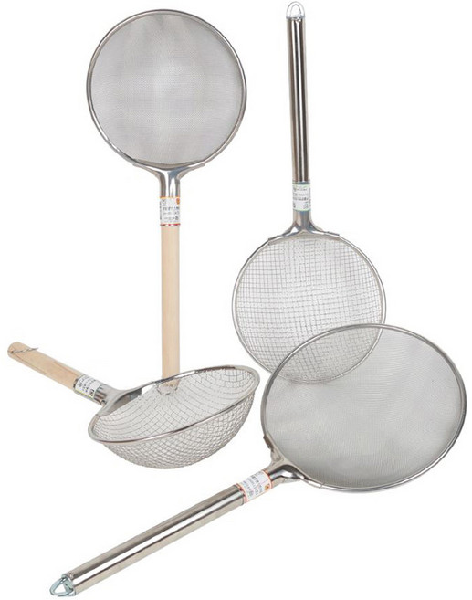 업소용 뜰채 튀김건지기 통닭건지기 나무봉 스텐봉 24type, 1개