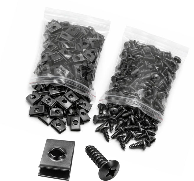 U자 클립 너트 나사 세트 자동차 패널 고정 스피드너트 판넬 브라켓 고정용, 50세트