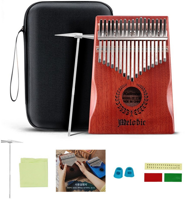 멜로딕 NL 마호가니 칼림바 17음계 C키 하드케이스 + 구성품 세트, TP-17-NL, 1개