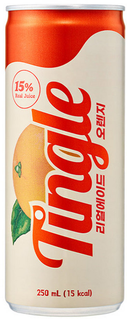 Tingle 리얼에이드 오렌지 프리미엄 과즙 탄산음료, 250ml, 60개