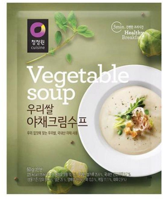 청정원 우리쌀 야채 수프, 60g, 18개