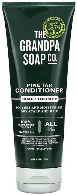 The Grandpa Soap Co. 송진 컨디셔너 두피 테라피 237ml(8fl oz), TheGrandpaSoapCo송진컨디셔너두피테라피237, 1개, 237ml - 쿠팡