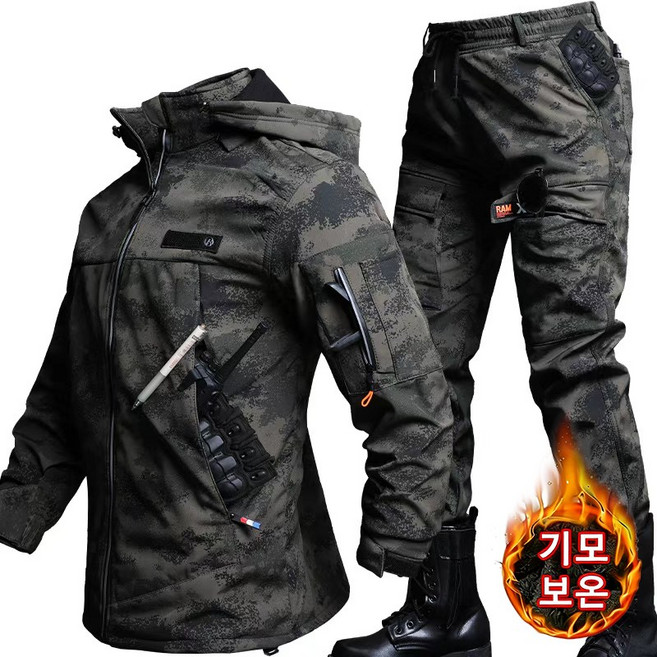 스타일닥터 남자 겨울 방수 아웃도어 스지끼웨어 방한복 등산복 레져영 상하복세트 ZS9960