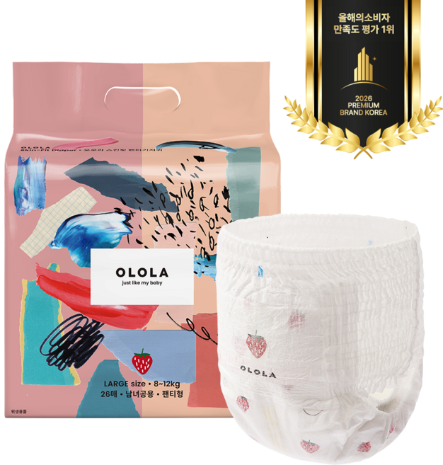 오로라 스킨핏 팬티기저귀 여름기저귀 대형 26매x1팩, 대형(L), 26매