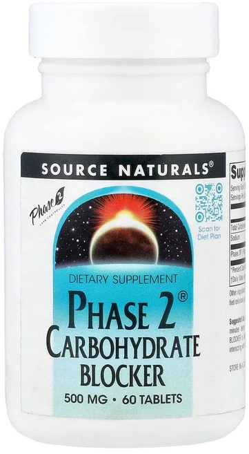 소스내추럴스 Phase 2 탄수화물 제 500mg 60정, 1개, 60개 - 쿠팡