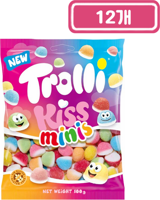 트롤리 키스 미니스, 12개, 100g