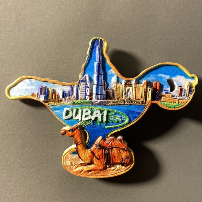 GMZZ 냉장고 자석 마그넷 마그네틱 세계 여행 기념품 관광 컬렉션, 68-두바이2