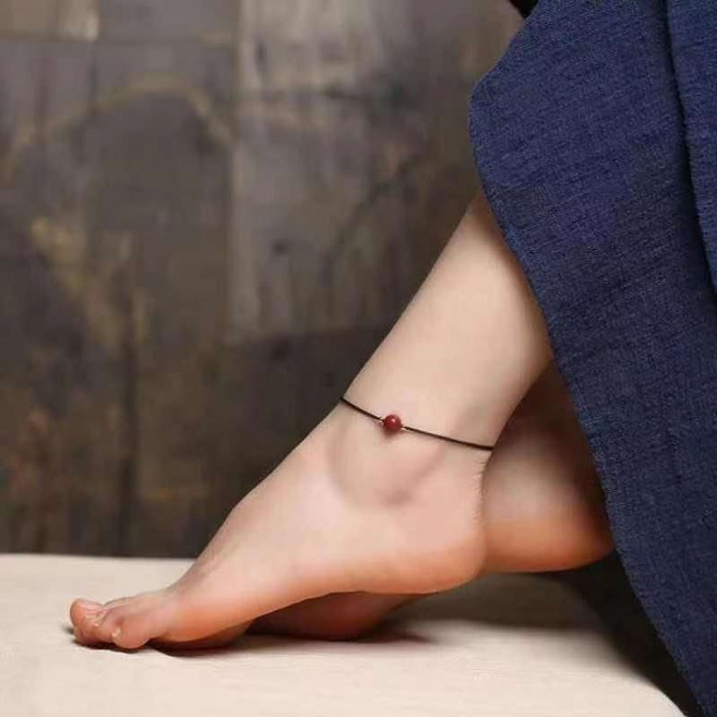 경면주사자금사구슬팔찌 끈매듭팔찌 여성 남성 슬림 행운 팔찌 발찌 소원 팔찌 GSL181