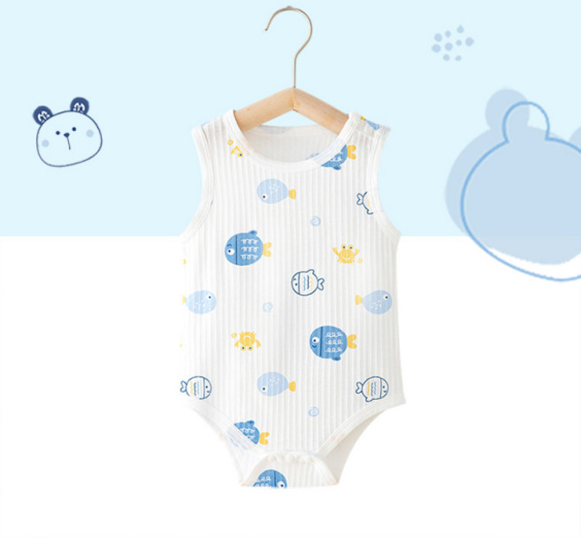 베베니즈 유아용 통기성 여름느낌 순면 민소매 바디슈트