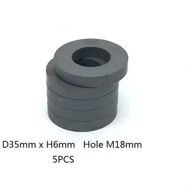 1 10 개/몫 링 페라이트 직경 27 80mm 강한 검정색 희토류 영구 구멍 17 40mm 32 8 45 50 60 80 15, 5PCS D35x6-18mm