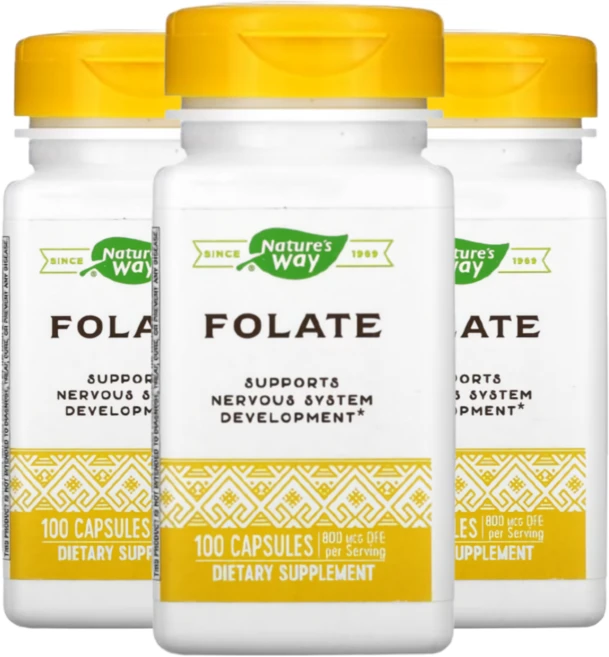 네이쳐스웨이 엽산 Folate 엽산800 mcg, 100정, 3개 - 쿠팡