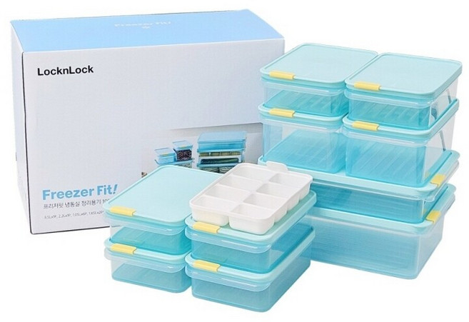 락앤락 프리저 핏 냉동실 정리용기 실속 세트 10P, 1개, 1세트