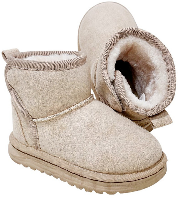 바브레 스웨이드 벨크로 털부츠 B25LBT03