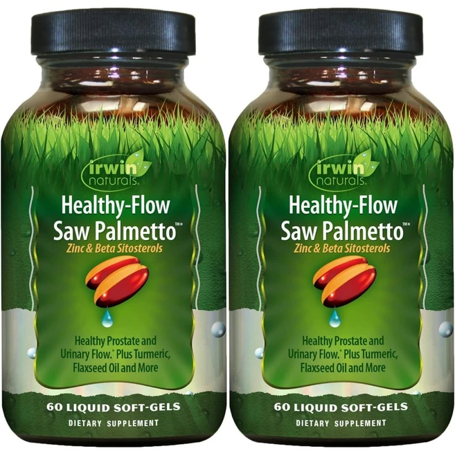 Irwin Naturals 어윈네추럴스 헬시 플로우 쏘팔메토, 60정, 6팩, 60정 - 쿠팡