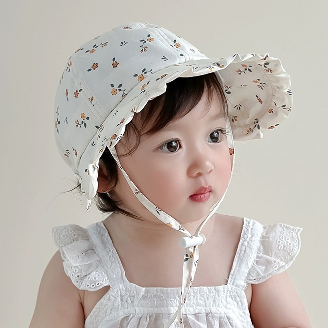 블랙체리 유아동 플라워 싼햇