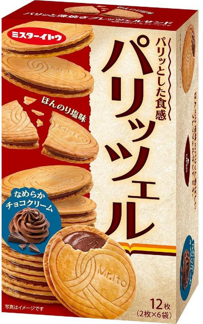 이토 제과 파리첼 스무스 초콜릿 크림 12개입 x 6박스, 1세트