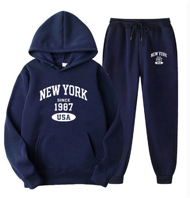 Moment Shop 남성용 뉴욕USA 후드티 조거팬츠 상하세트