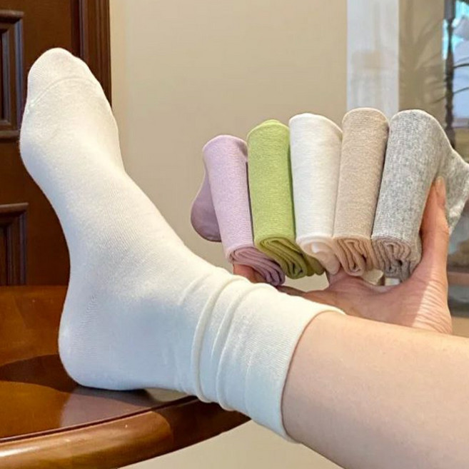 국산 여성용 순면 무지 중목 양말 세트 10매 20매