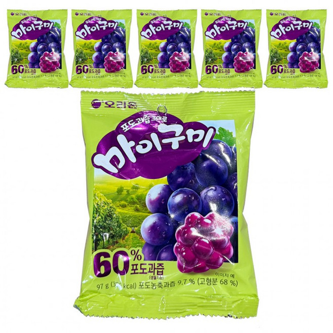 오리온 마이구미 포도 97g x 6개, 1개, 1ml, 1g