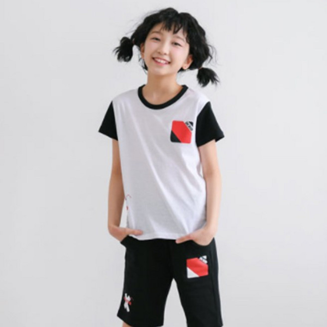 잭키드 여아용 통기성 맥 반팔티