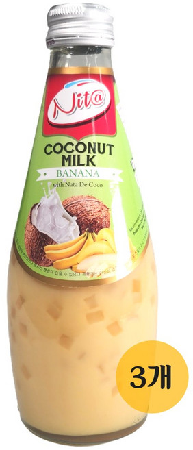 태국 니타 코코넛밀크음료5종 290ML 3.바나나맛, 3개