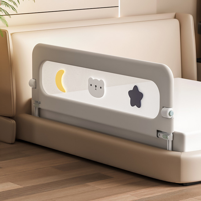 접이식 침대가드 낙상방지가드 성인용 침대 가드레일 높이조절 침대울타리, 별, 1.2m