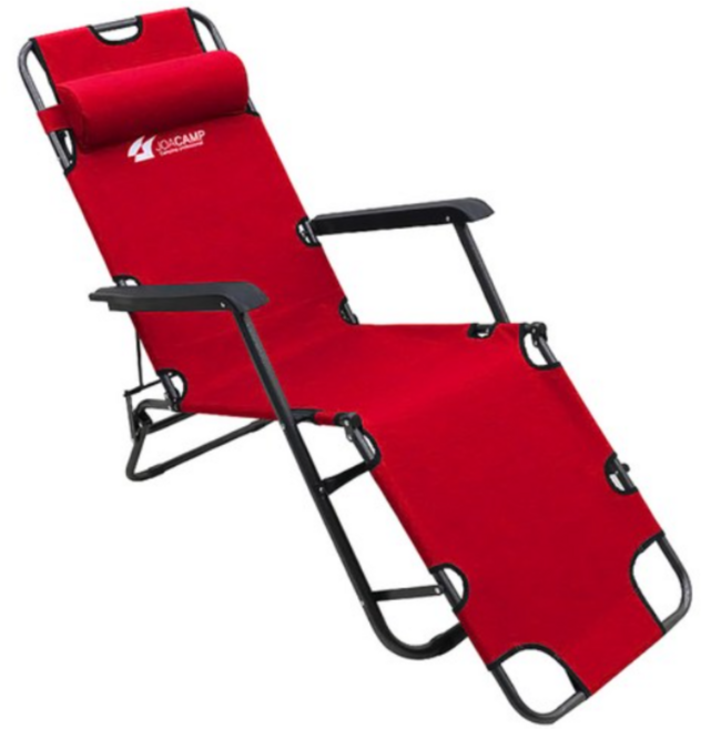 조아캠프 캠핑 3단 침대의자 특대, Red (레드), 1개