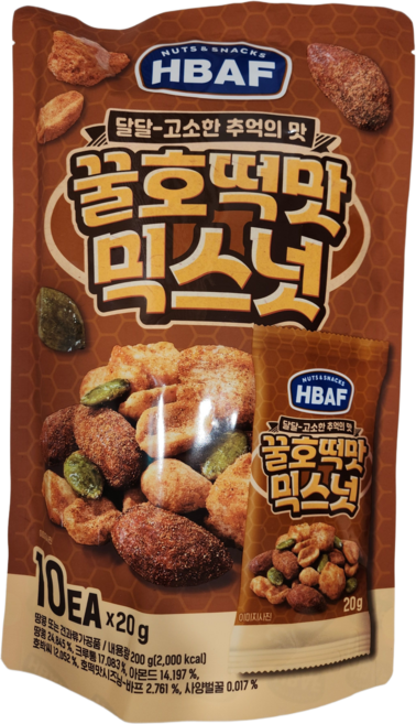 HBAF 바프 꿀호떡맛 믹스넛, 1개, 200g