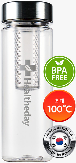 힐더데이 티보틀 차망 텀블러 100도씨 보온보냉 트라이탄 물병, 1개, 500ml, 투명