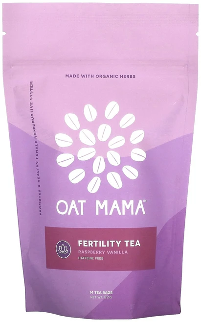 Oat Mama Fertility Tea 라즈베리 바닐라 카페인 무함유 티백 14개 32g, Oat Mama Fertility Tea 라즈베리 바닐, 1 - 쿠팡