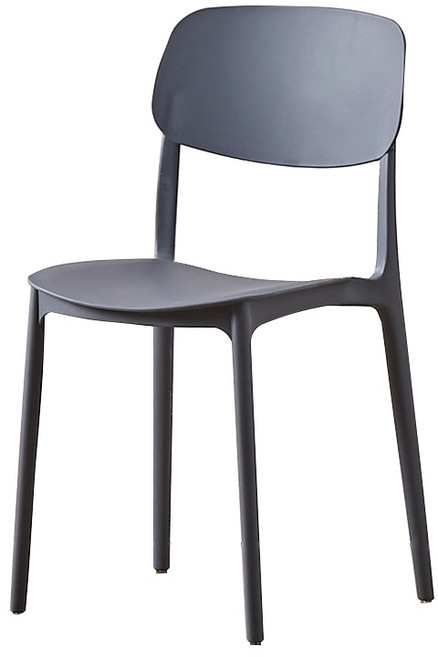 【極美家居】北歐椅 餐椅 餐桌椅 塑膠椅 靠背椅子 讀書椅 牛角椅, 1件, 升級時尚方背款【灰色】-單筆限4張, 灰色