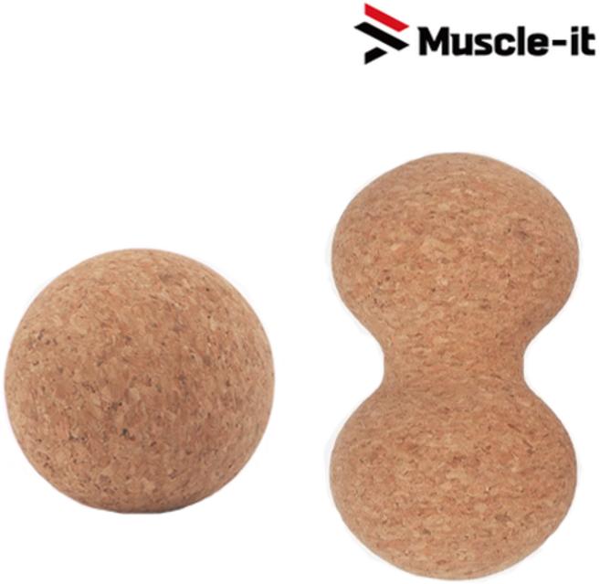 코르크 마사지볼 요가 필라테스 스트레칭 볼+피넛형 세트, 1개
