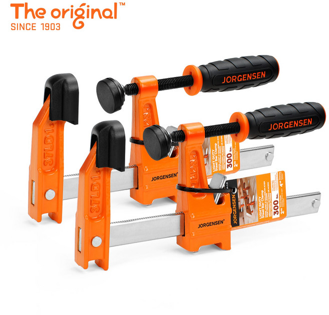 JORGENSEN 2PC 100mm 고급 스틸퀵 클램프 세트, 1세트