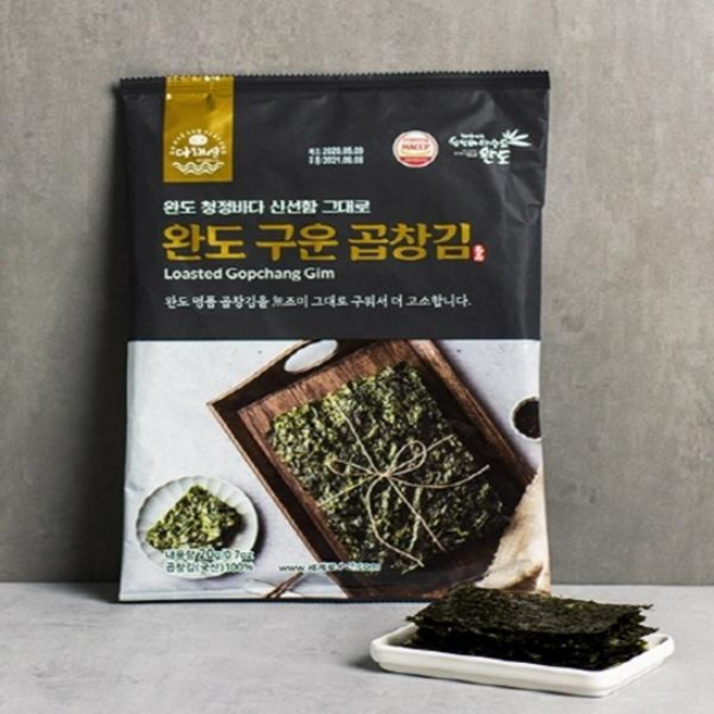 세계로수산 완도 구운곱창김10봉(20gx10봉), 단품, 단품