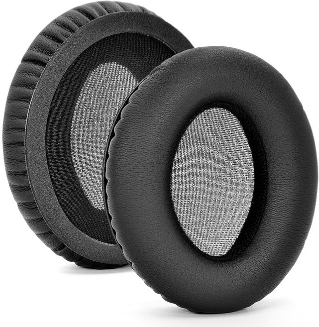 KRK KNS6400 KNS8400 6400 8400 헤드셋 쿠션 커버 가죽 패드 용 교체 이어 패드, 단백질 피부 검은 색
