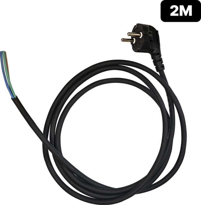 고무 측면접지 플러그 220V 전원코드 2M 0.75SQ 내열성 내마모성 뛰어난 전기선, 1개